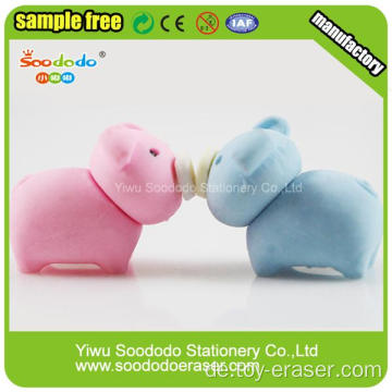 Hottest Selling Fancy Schwein geformt Cute Radiergummi